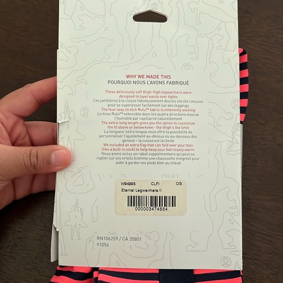 Lululemon Athletica Striped Pink and Black Leg Warmers - Picture 7 of 7